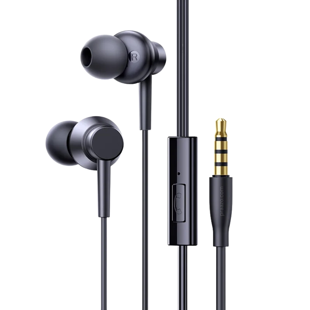 Baseus HZ11 Earphone 3.5mm Wired Earphone Mic Black Black Color