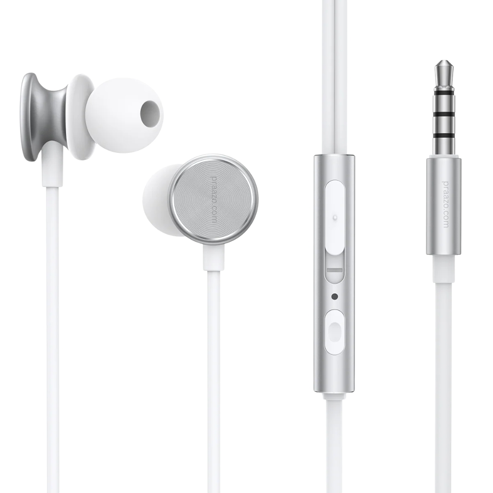 Joyroom JR-EW03 White Color In Ear Metal Wired Earphone
