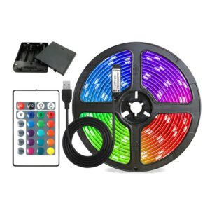 Waterproof Flexible Tape 16 Colors Changing RGB LED Strip Lights With Remote Controller And Power Supply