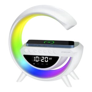 G Shape LED Table Lamp with Wireless Charging Light and Speaker