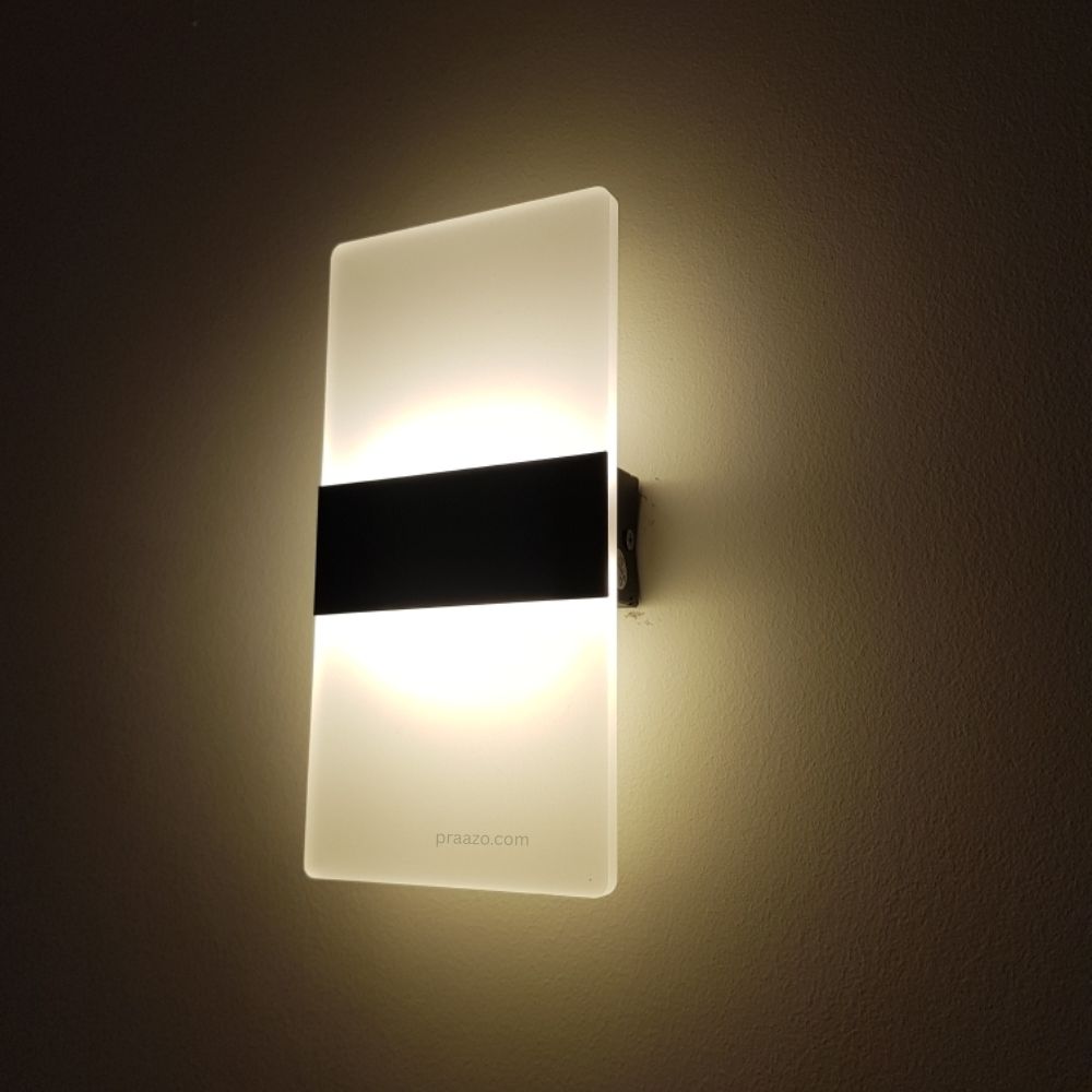 Glimmer 3W 6W Modern LED Acrylic Wall Lamp Up Down Cube Indoor Sconce Light For Bedroom and Bathroom