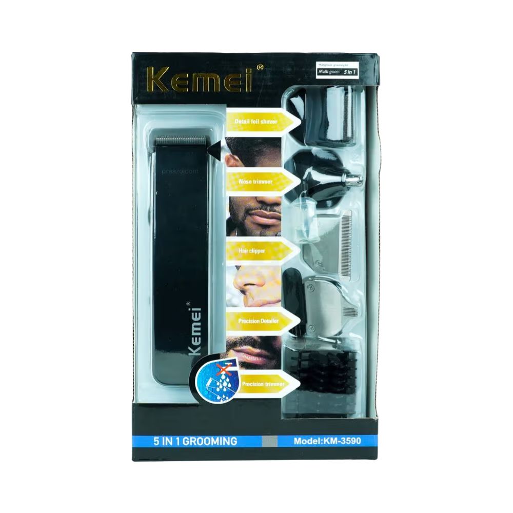 Kemei 5 In 1 Electric Nose And Ear Beard Trimmer - (KM-3590) (2)