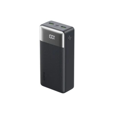 Black Oraimo PowerNova QF1 27000mAh heavy duty power bank with status indicator.