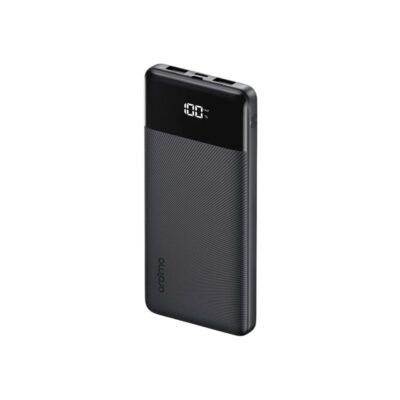 Black Oraimo Toast 22.5W Byte 10000mAh power bank with integrated LED digital power display.