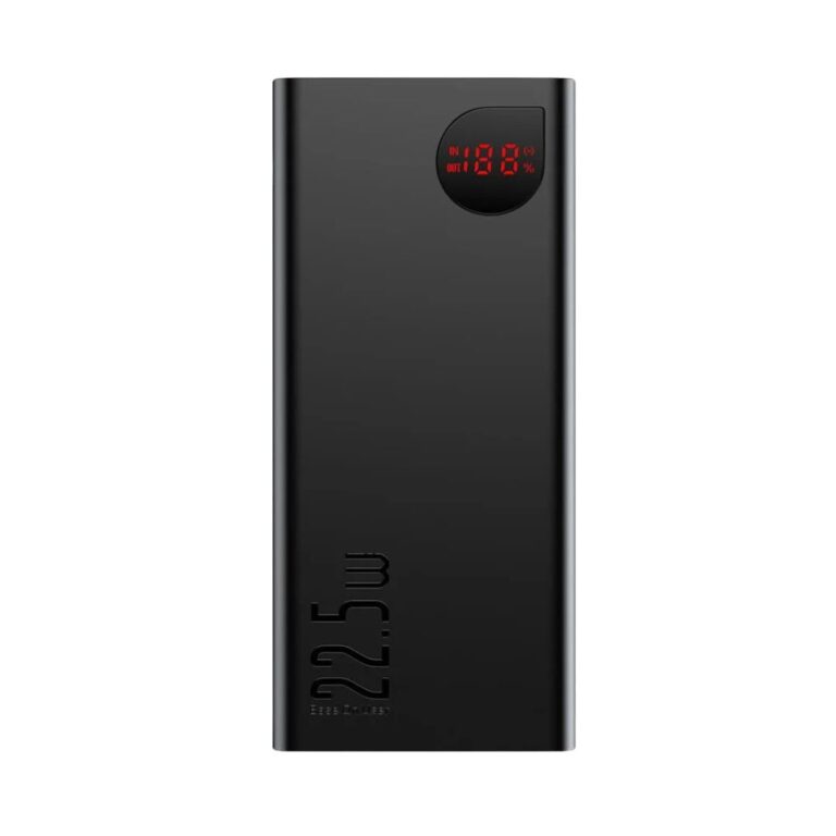 Premium Baseus Adaman Upgraded Version 20000mAh 22.5W metal body quick charge power bank with smart digital status monitor.