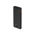 Premium Baseus Airpow 10000mAh power bank showcasing the ultra-slim lightweight casing, LED status indicators, and independent USB-A and Type-C ports.