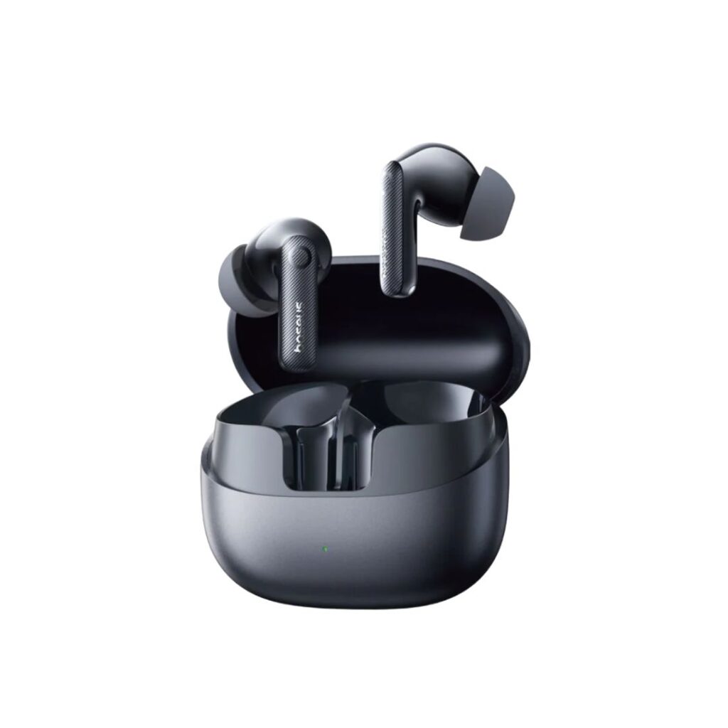 Official Baseus Bass EP10 NC true wireless TWS earbuds inside their sleek charging case featuring smart touch areas.