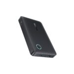 Premium Baseus EnerFill FP11 10000mAh power bank showcasing its ultra-thin chassis, smart LED indicator lights, and dual USB-A and USB-C port framework.