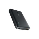 Premium Baseus EnerFill FP21 10000mAh power bank showing the pocket-sized layout, minimalist LED indicator array, and bundled Type-C to Type-C cable.