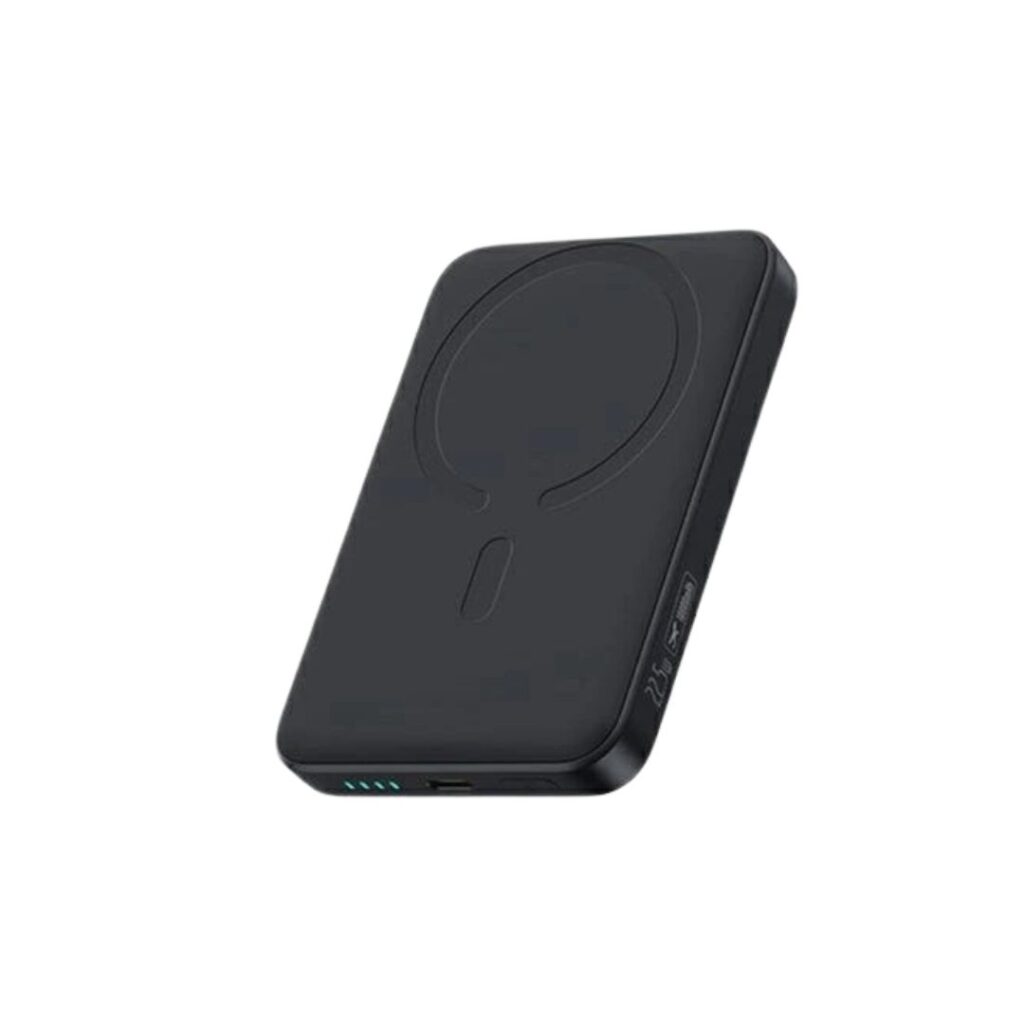 Premium Baseus FT11 magnetic power bank showing the multi-device wireless induction surfaces, compact pocket-friendly chassis, and integrated USB-C charging interface.