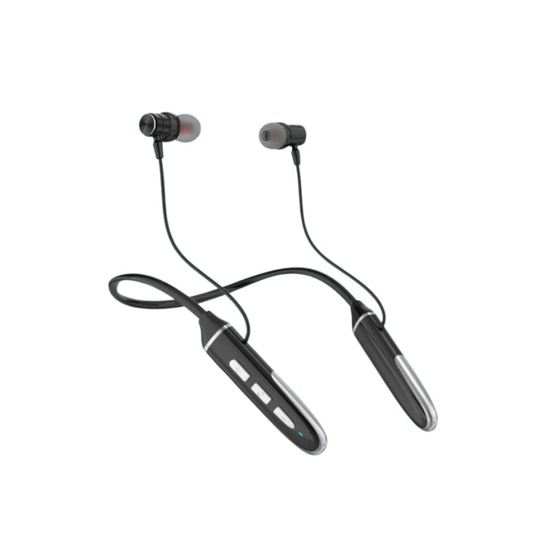 Official GEEOO BL109 sports wireless neckband headphone with flexible collar band and magnetic earbuds.
