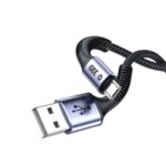 Official GEEOO DC15 Micro-USB fast charging data cable with reinforced strain relief joints.