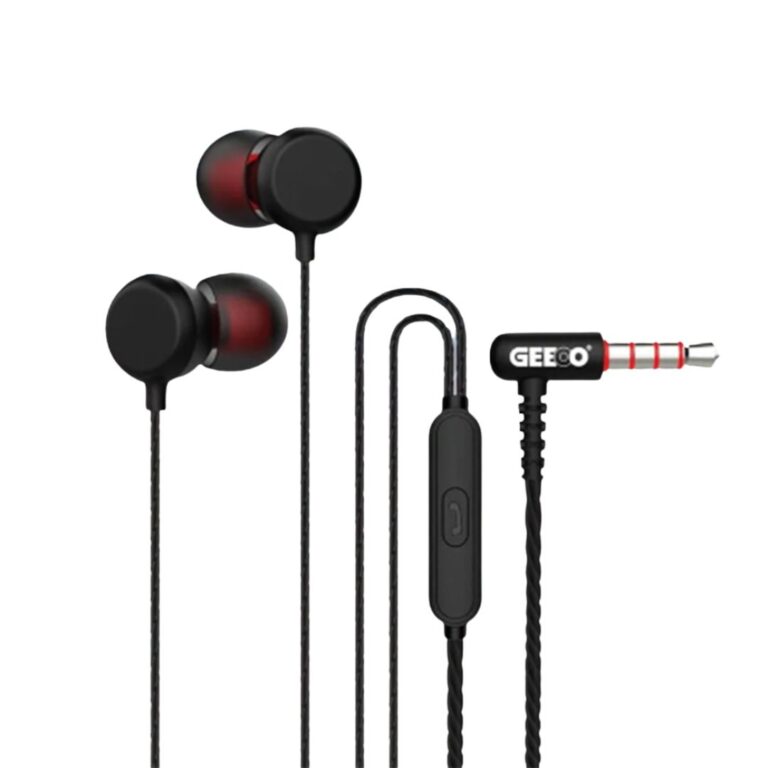 Official GEEOO X10 Plus HiFi stereo in-ear wired earphone with dynamic sound chamber and in-line remote.