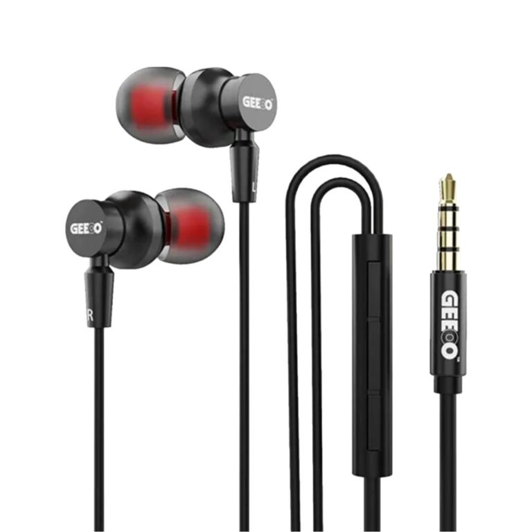 Official GEEOO X11 Powerful Sound stereo wired earphone with dynamic sound chamber and in-line remote.