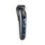 Blue Kemei KM-1256 rechargeable hair clipper and cordless beard trimmer for men with adjustable 1-10mm cutting length wheel and stainless steel blades