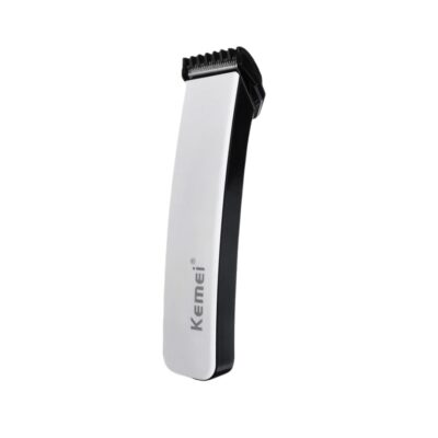 Black Kemei KM-3590 5-in-1 electric grooming kit and rechargeable cordless trimmer for men with 5 interchangeable stainless steel cutting heads