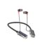 Official MEKE NB20 sports wireless neckband headphone with integrated real-time smart digital battery display.