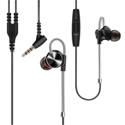 QKZ DM10 black zinc alloy HiFi wired in-ear earphone with heavy bass