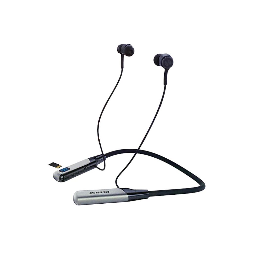 Recrsi RE-NY060 wireless bluetooth neckband earphone with 200 hours standby and TF card support