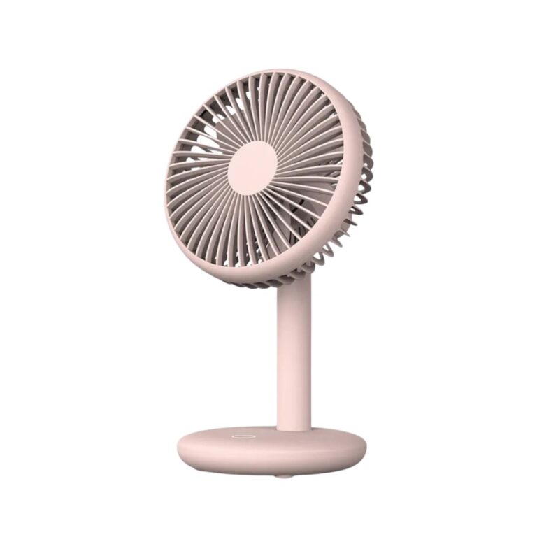 Praazo 4-speed silent mini table fan with 1200mAh rechargeable battery for quiet sleep in Bangladesh.