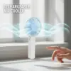 N12 Portable Mini Desktop Air Cooler & Rechargeable Folding Fan - Image 2