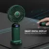 5-Speed Foldable Neck Hanging Fan & Handheld Mini Fan with Display - Image 2