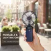 5-Speed Rechargeable Mini Desk Fan - Portable Table Fan - Image 5