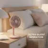 4-Speed Silent Mini Table Fan with 1200mAh Rechargeable Battery - Image 5