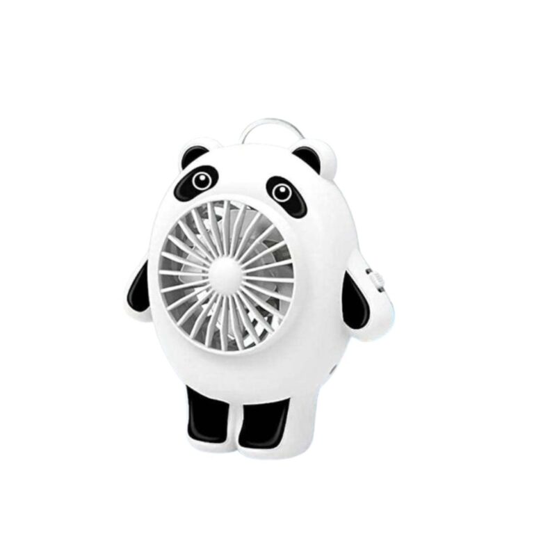 Praazo cute panda design mini rechargeable handheld fan for kids and baby strollers in Bangladesh.