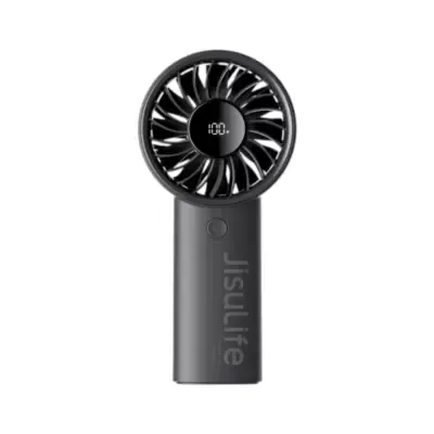 JisuLife Handheld Fan Life4 JisuLife Life4 Handheld Portable Fan with 3600mAh Battery and LED Display – White/Pink/Gray