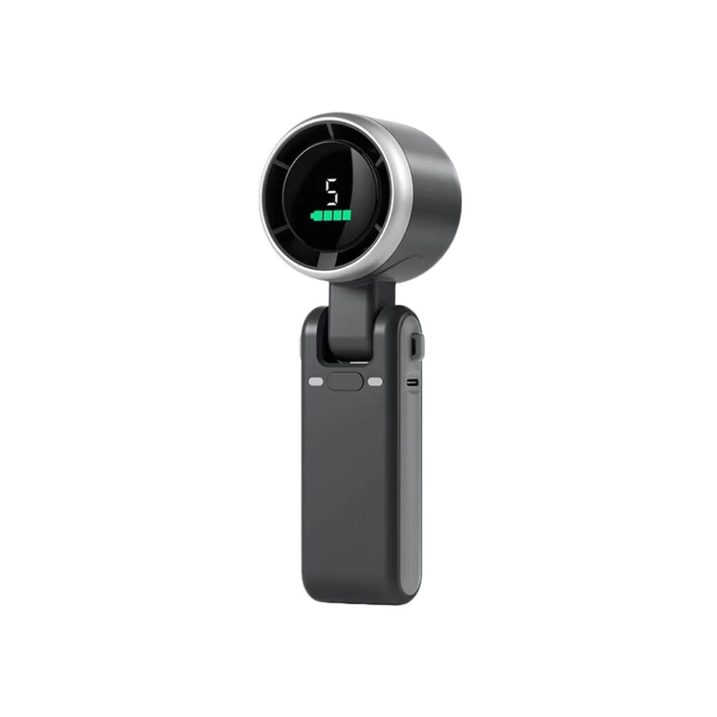 Praazo portable high-speed turbo handheld fan with LED display for outdoor cooling in Bangladesh.