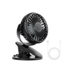 Praazo portable USB rechargeable mini clip fan and table fan for office monitors and baby strollers in Bangladesh.