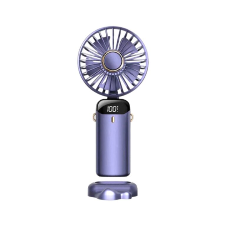 Praazo Rep Dash 05 portable mini fan with LED digital display for real-time battery tracking in Bangladesh.