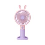 Praazo YM88154 portable mini turbo fan with built-in phone stand for hands-free video streaming in BD.