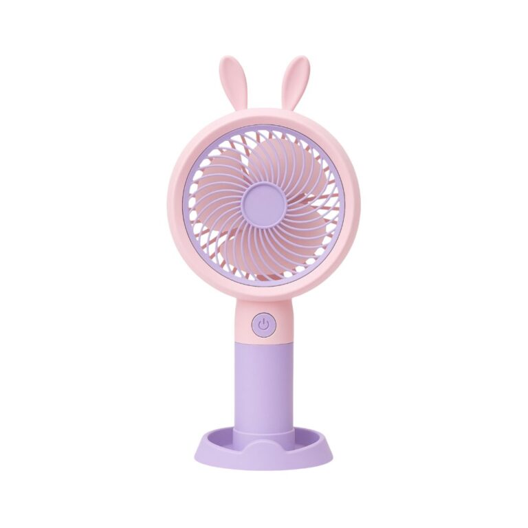 Praazo YM88154 portable mini turbo fan with built-in phone stand for hands-free video streaming in BD.