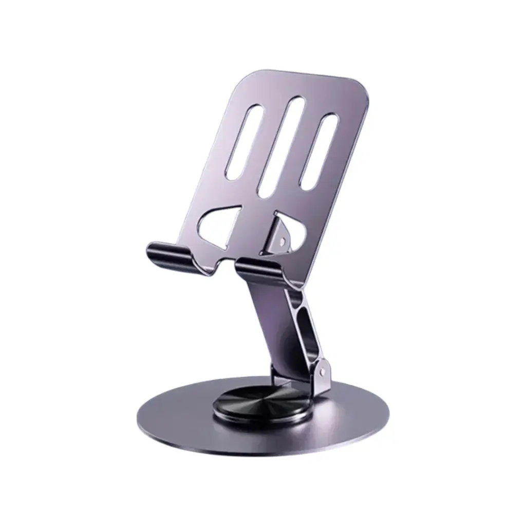 Full Metal 360° Rotating Foldable Desktop Stand for Mobile and Tablet