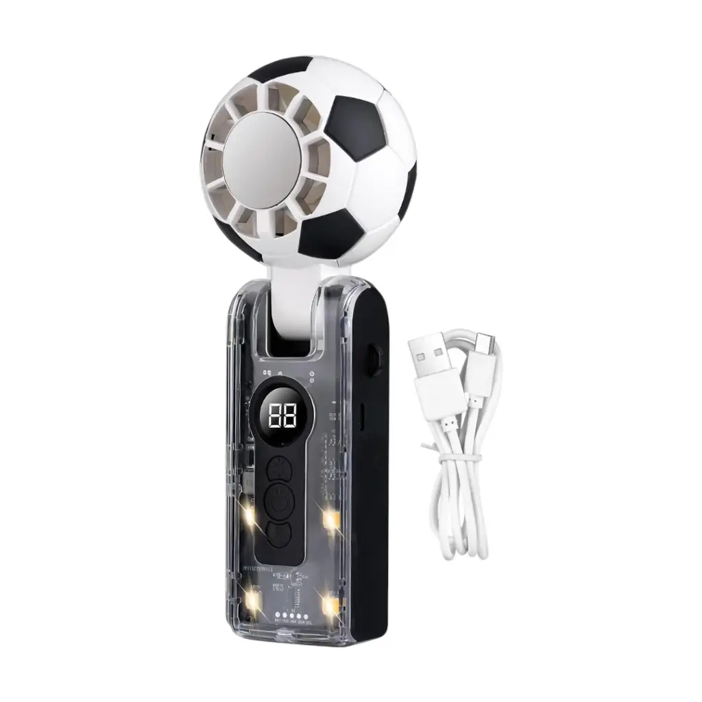 Portable Handheld Football Fan Rechargeable Mini USB Fan for Travel, Camping and Outdoor Activities