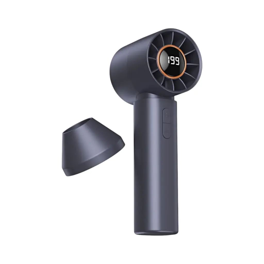 T12 High Speed Turbo Handheld Fan with 199 Speed LED Display and USB Rechargeable Battery